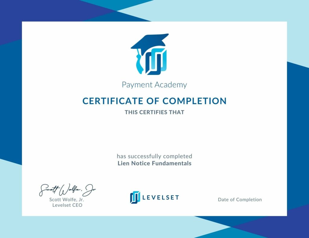 Lien Notice Fundamentals - Levelset Payment Academy